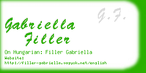 gabriella filler business card